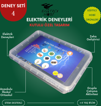 Eğitici Hobi Kutulu, Elektrik Deney Seti - 4 Eğitici Hobi Bilim Seti