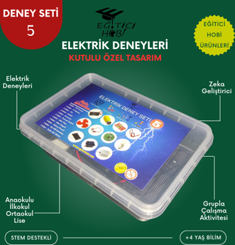 Eğitici Hobi Kutulu, Elektrik Deney Seti - 5 Eğitici Hobi Bilim Seti