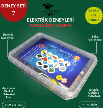 Eğitici Hobi Kutulu, Elektrik Deney Seti - 7 Eğitici Hobi Bilim Seti