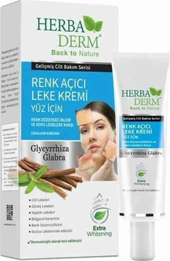 Herbaderm Renk Açıcı Leke kremi spf 30 Yüz için 55 ml