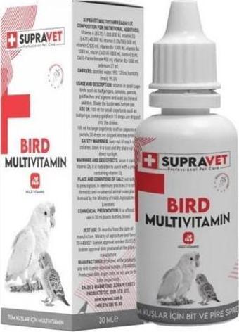 Diğerui Supravet Papağan Güvercin Kuşlar için Multi Vitamin 30 Ml