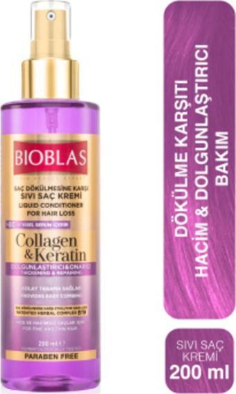 Bioblas Sıvı Saç Kremi 200 Ml Collagen Keratin