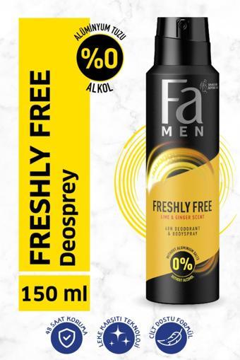 Fa Deodorant 150 Ml Freshly Free Lime&ginger Scent