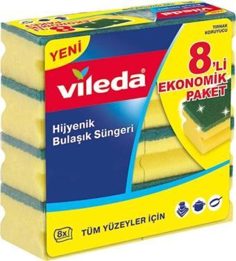 Vileda Ab Bulaşık Süngeri Glitzi  8 Li Oluklu