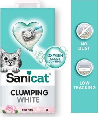 Sanicat Clumping White Rose Kedi Kumu 8L