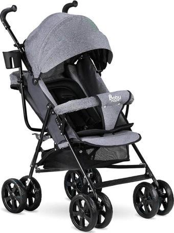 BabyHope SC-100 Tam Yatarlı Baston Bebek Arabası Gri