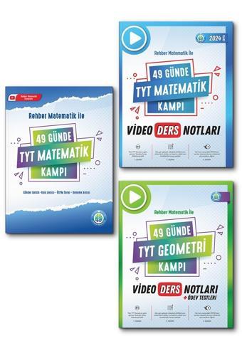 Rehber Matematik 49 Günde TYT Matematik - Geometri Video Ders Notları Kampı 3lü Set - Rehber Matematik