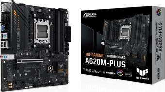 Asus TUF GAMING A620M-PLUS 6400mhz(OC) RGB M.2 AM5 mATX DDR5 Anakart