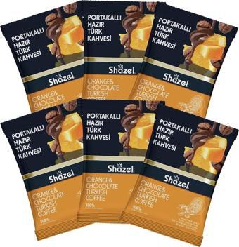 Shazel Portakallı Hazır Türk Kahvesi 100gr (100g X 6 Adet)