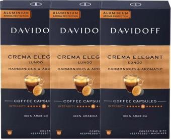 Davidoff Crema Elegant Lungo Harmonıous & Aromatıc Aluminium Kapsül Kahve 3x10