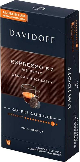 Davidoff Espresso 57 Rıstretto Dark & Chocolatey Aluminium Kapsül Kahve 10'lu (nespresso Uyumlu)