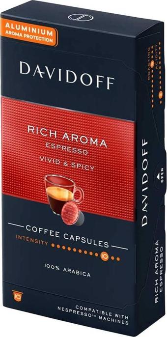 Davidoff Rıch Aroma Espresso Vıvıd & Spıcy Aluminium Kapsül Kahve 10'lu (nespresso Uyumlu)