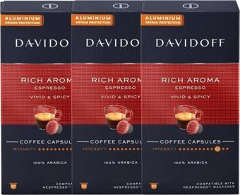 Davidoff Rıch Aroma Espresso Vıvıd & Spıcy Aluminium Kapsül Kahve 10'lu 3x10