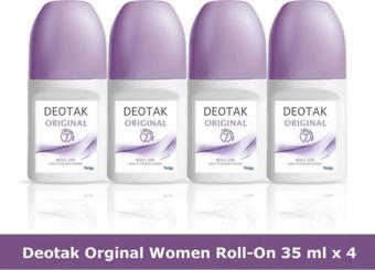 Deotak Original Women Roll-on Deodorant 35 ml X 4 Adet