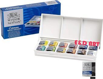 Winsor Newton Cotman 12 Renk Sketchers Cep Tipi + 1 Adet Tablet Ivory Black Tablet Suluboya