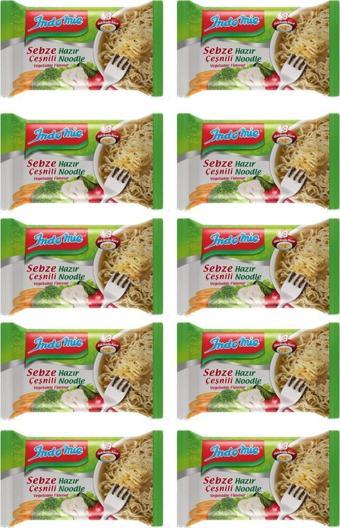 Indomie 10'lu Sebzeli Aromalı Hazır Noodle