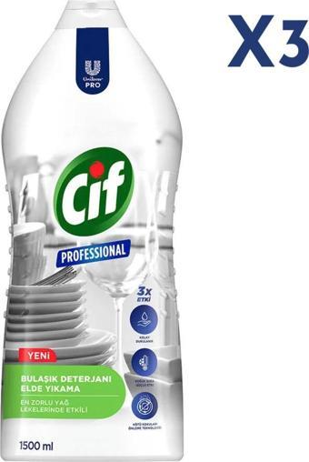 Cif Proffesional Bulaşık Deterjanı 1500 ml 3 Adet