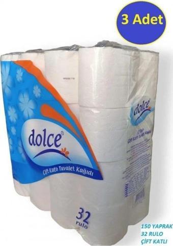 Dolce Tuvalet Kağıdı Çift Katlı 32x 3= 96 rulo