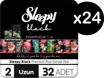 Sleepy Black Premium Plus Günlük Ped Uzun 768 Adet (24 x 32'li)