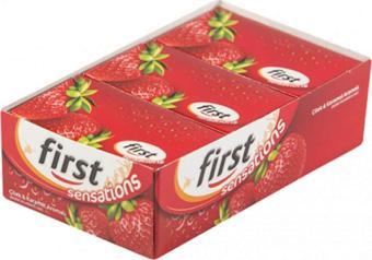 First Sensations Çilek Aromalı Sakız 27 gr x 12 Adet