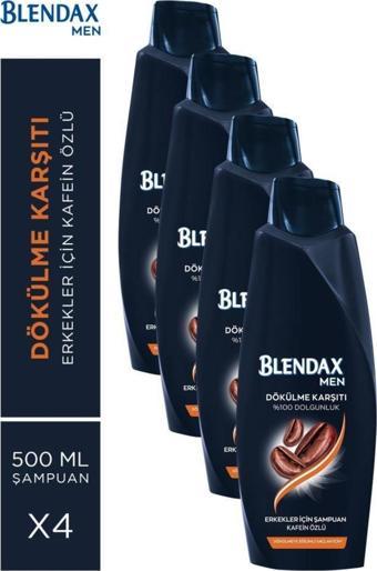 Blendax Saç Dökülmesine Karşı Kafein Özlü Şampuan 500 ml X 4 Adet