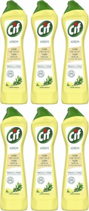 Cif Limon Kokulu Krem Temizleyici 500 ml 6 Adet