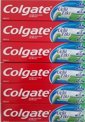 Colgate Üçlü Etkili Diş Macunu 50ml 6lı Paket