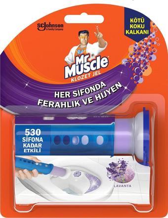 Mr. Muscle Klozet Jel Blok, Tuvalet Temizleyici, Lavanta, 36g