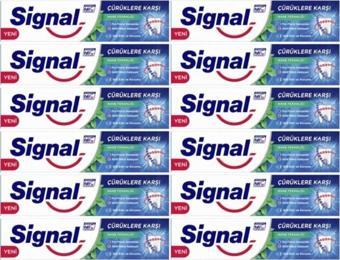 Signal Sıgnal Çürüklere Karşı Nane Ferahlığı Diş Macunu 100ml 12 Adet