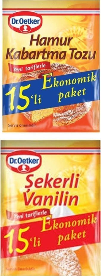 Dr. Oetker 15'li Set 15 Şekerli Vanilin + 15 Hamur Kabartma Tozu