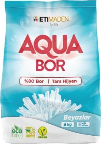 Eti Maden Boron Etimaden Aqua Bor Beyazlar Için Toz Çamaşır Deterjanı 6 Kg Boron