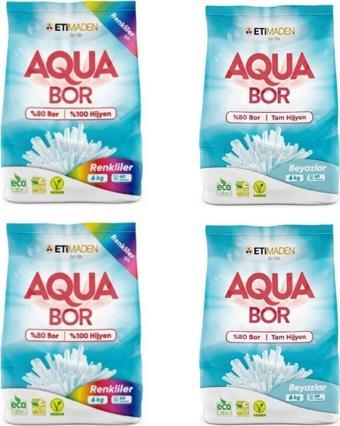 Eti Maden Etimaden Aqua Bor Deterjan (BORON) Karışık Beyazlar Ve Renkliler 6 Kg X 4 Adet