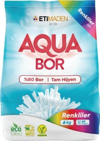 Eti Maden Etimaden Aqua Bor Renkliler Için Toz Çamaşır Deterjanı 6 Kg