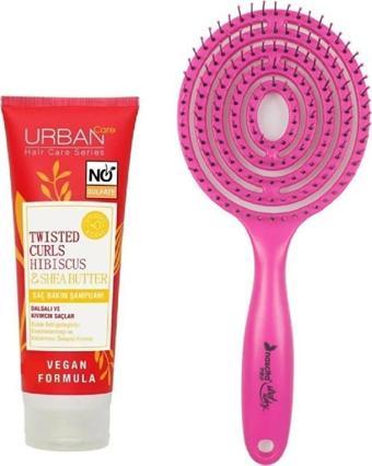 Urban Care Hibiscus&Shea Butter Şampuan 250ml+Nascita  Pro Lollipop Açma/tarama Fırçası Pembe