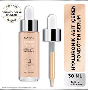 L'Oréal Paris True Match Nude Fondöten Serum 0.5-2 Very Light