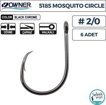 Owner 5185 Mosquito Circle Delikli İğne #2/0 (6 Adet) Siyah