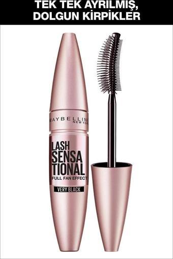 Maybelline New York Lash Sensational Yelpaze Etkili Siyah Maskara