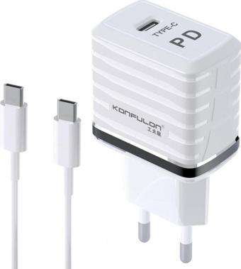 Konfulon C32D 20W PD Hızlı Şarj Cihazı + DC15 5A Type-C Kablo
