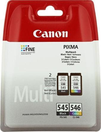 Canon PG-545, CL-546 2'li Paket Kartuş MG2450 MG2550