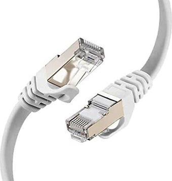 Flaxes Fnk-701G 1Mt Cat7 Patch Network Kablosu Gri