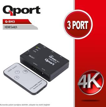 QPort Q-SH3 3 Portlu HDMI Switch