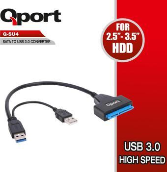 Qport Q-SU4 16 cm USB-2.5'' 3.5'' SATA Disk Dönüştürücü 