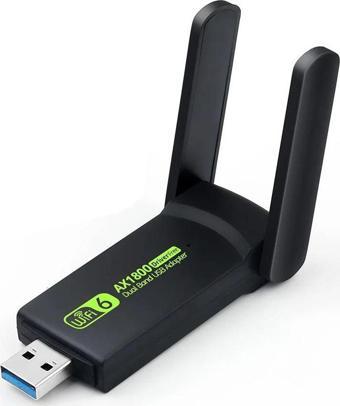 Schulzz 1800 Mbps Wifi6 USB3.0 DualBand Wifi Adaptörü FreeDriver 2.4G/5GHz