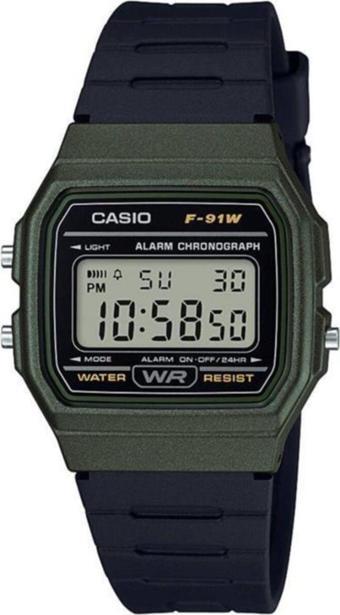 Casio Erkek Retro Kol Saati F-91WM-3ADF