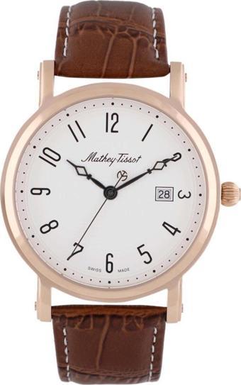 Mathey-Tissot Hb611251pg Swıss Made Deri Kemerli Erkek Kol Saati