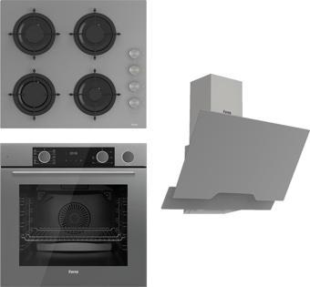 Ferre Steamart&Fryart Serisi Buharlı Pişirme Gri Set (Cs208 + Xe64Cpr +D065 )