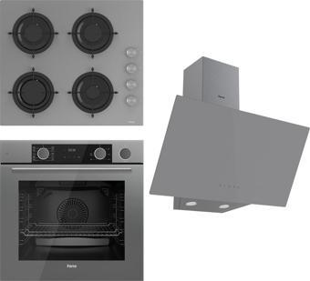 Ferre Steamart&Fryart Serisi Buharlı Pişirme Gri Set (Cs208 + Xe64Cpr +D079 )