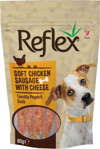 Reflex Tavuklu Peynirli Sosis Yumuşak Köpek Ödül Maması 80Gr