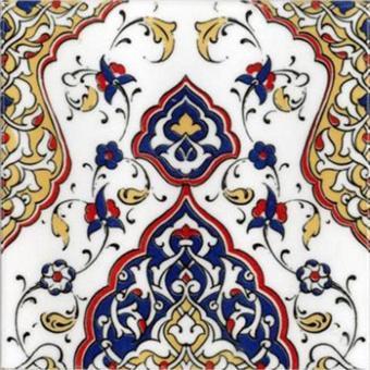 Armada Çini 20x20 Cm Sp 79 Kütahya Çinisi Osmanlı Desenli Çini Karo