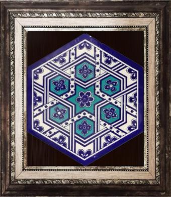 Armada Çini 21x23 Cm Al 8 Selçuklu Desenli Altıgen Çini Pano